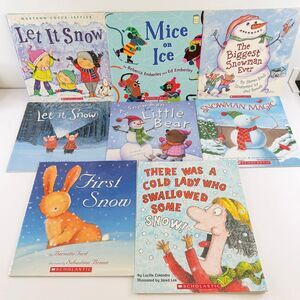 Snow/Winter Picture book bundle-Lot of 8-Snowman, Cold Lady (Paperback)